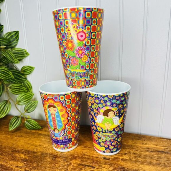 Ultra Rare DISTROLLER Reusable Melamine Cups Tumbler Amparin Colorful HTF - Picture 1 of 11